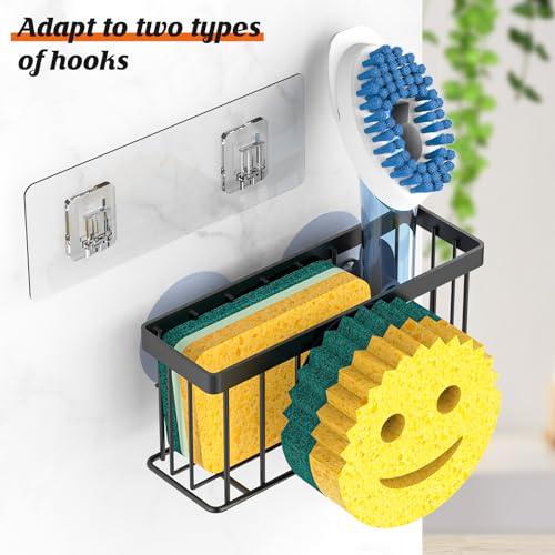MURLONG Sponge Holder Smiley Face, Sink Caddy for kitchen Sink, Kitchen Organizer Sponge Holder with 2 PCS Suction Cups/1 ...