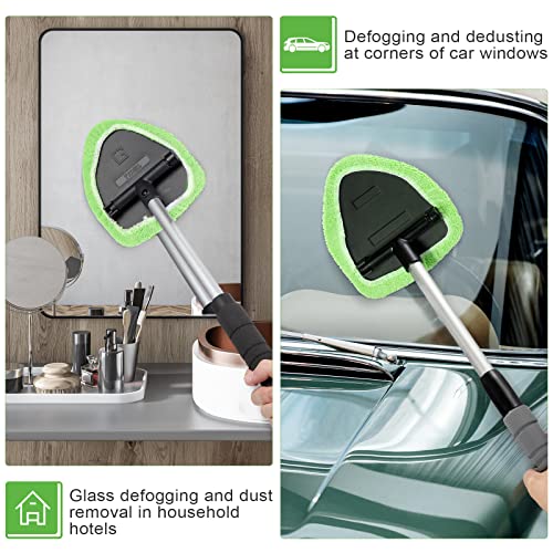 Tallew 20 Pack Windshield Cleaner Microfiber Pads Fit Car Window Cleaning Tool Replaceable Glass Wipes Inside Car Windshie...