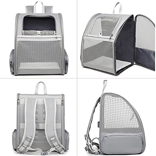 Texsens Pet Backpack Carrier for Small Cats Dogs | Ventilated Design, Safety Straps, Buckle Support, Collapsible | Designe...