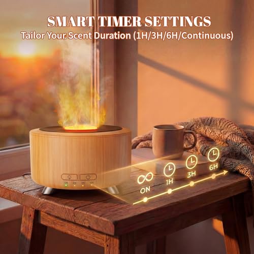 Essential Oil Diffuser for Home, 500ML Aromatherapy Diffuser Oil Machine for Office Room Yoga, Aroma Diffuser with Auto-Of...