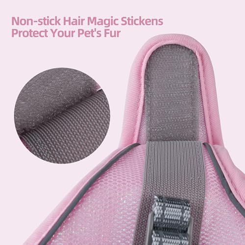 VernAlly Sparkly Dog Harness Small Sized and Leash Set for Small Dogs Cats,Pink XXS Puppy Harness, Step in Soft Dog Reflec...