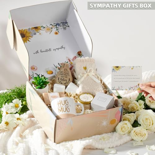 Sympathy Gift Baskets Bereavement Gifts Ideas Care Package for Women Miscarriage Gifts for Mothers Condolences Basket for ...