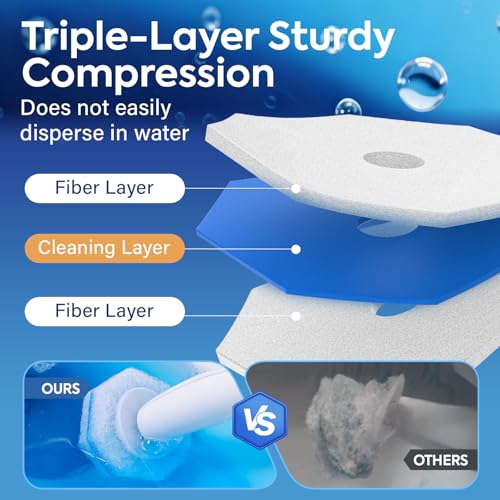 Clorytom 50 Count Toilet Wand Refills for Clorox, Premium Toilet Cleaner Refill Pads, Replacement Brush Heads Compatible W...