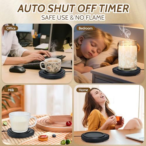 Candle Warmer with Timer, Coffee Mug Warmers for Large Jar,Safely Releases Scents Without a Flame, Melt The Candle Quickl...