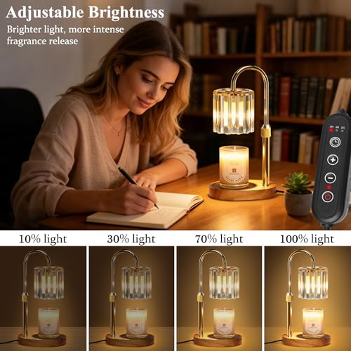 Lukasa Candle Warmer Lamp, with Timer Dimmer Adjustable Height, Home Decor, Room Decor, Wax Melt Warmer for Candles, Gifts...