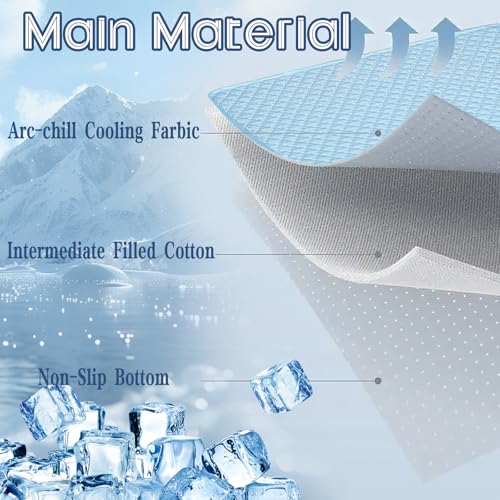 MeiLiMiYu Dog Cooling Mat Thicken Cooling Mat for Dogs Self Cooling Pad for Dog Non-Slip Dog Bed Mats (Q-Max>0.5) for Indo...