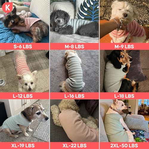 KYEESE 2Pack Waffle Dog Shirts, Lightweight Sleeveless Dog T Shirts for Small Dogs Boy, Breathable Pet Vest Comfort Tank T...