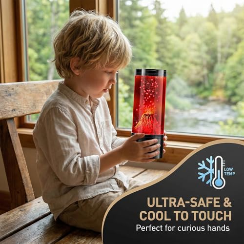 Volcano Lamp, Realistic Volcano Eruption Kids Night Light with USB/Battery Power,Leak-Proof,Cool Novelty Gift for Kids, Me...
