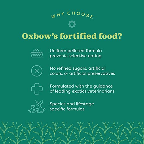 Oxbow Essentials Chinchilla Food, Made with Oxbow Alfalfa, Vitamin & Mineral Rich Food for Chinchillas, Small Animal Pet P...