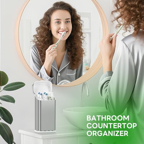 GFWARE Toothbrush Holders with Cover - Electric Toothbrush Length Less Than 9 inches, 5 Slots Tooth Brush Holder for Bathr...