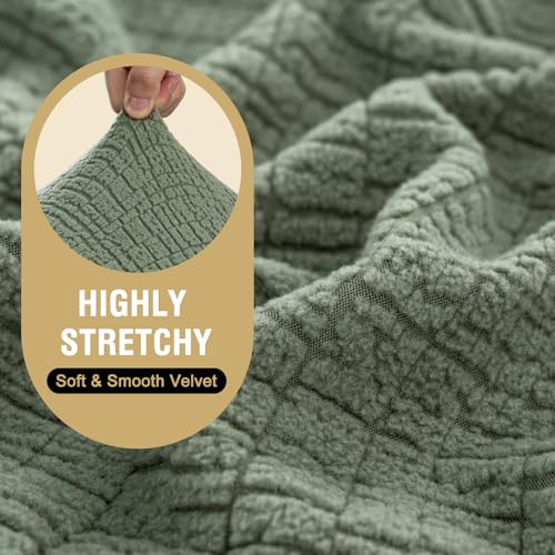 H.VERSAILTEX Super Stretch Individual Jacquard Couch Cushion Covers Furniture Protector Spandex Anti-Slip Soft Thickened S...