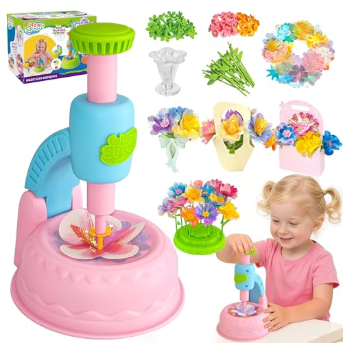 DIY Art Flower Toys Include Extra Accessories Set, Arts and Crafts Activity Kit for Kids, Flower Garden Building Toys for ...