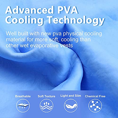 Cooling Ice Vest for Men Women - PVA Water Activated Evaporative Cool Cold Vest for MS Hot Weather