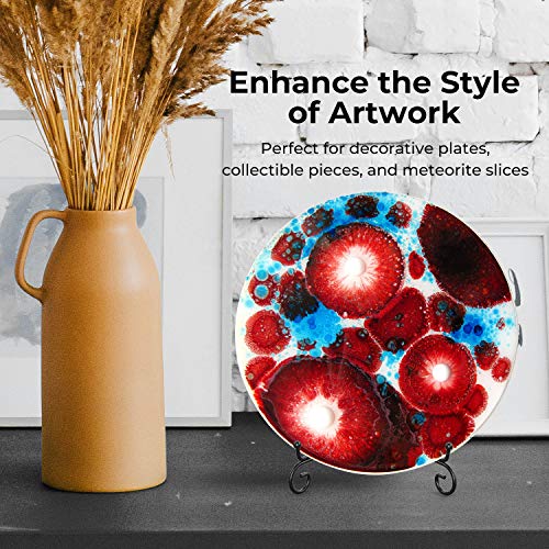 TR-LIFE 4 Pack Plate Stands for Display - 8 Inch Plate Holder Display Stand + Metal Easel Stand for Picture Frame, Decorat...