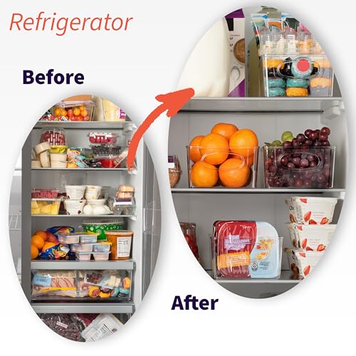 ClearSpace Plastic Pantry Organization and Storage Bins with Removable Dividers – Perfect Kitchen Organization or Kitchen ...