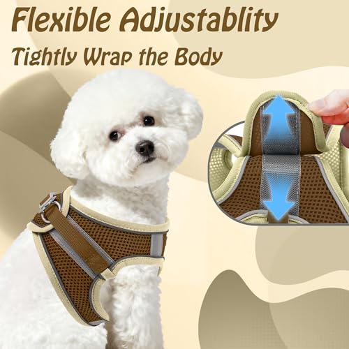 AIITLE No Pull Dog Harness and Leash Set, Step in Adjustable Dog Harness with Padded Vest for All Weather, Dog Leash with ...