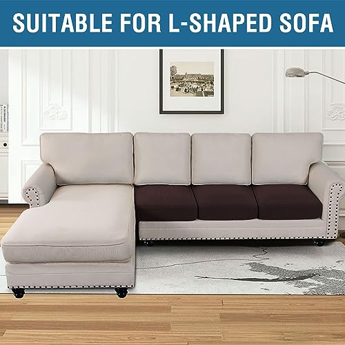 H.VERSAILTEX Super Stretch Stylish Cushions Covers/Furniture Cover Spandex Jacquard Small Checked Pattern Super Soft Slipc...