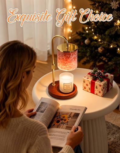 ARVIDSSON Candle Warmer Lamp with Himalayan Pink Salt, Timer & Dimmable Candle Warmer for Jar Candles, Birthday Gifts for ...