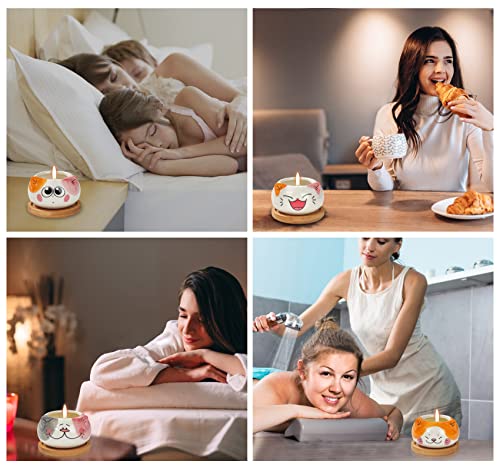 Kinforse Scented Candles - 6 Pack Novelty Gifts for Women's Birthday, Unique Cat-Themed Presents
