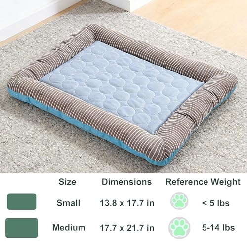 RPGT Summer Pet Self Cooling Mat No Electricity Required Kennel Bed Pad 18"x 22" Sleeping Mat Keeps Dogs and Cats Cool Ide...