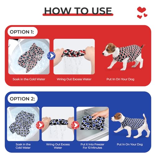 Y-blue Dog Cooling Vest, Quick Dry Dog Summer Clothes Pet Vest Puppy Shirts, Sleeveless Dogs Cooling T-Shirts for Small Me...