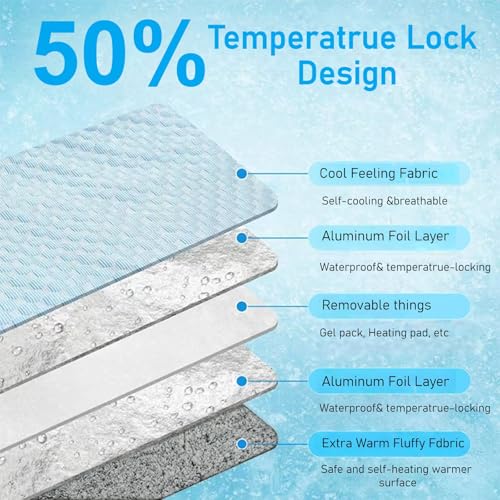WKWLK Two Uses'Cat Mat,Self Warming&Cooling Cat Mat.18 * 24in-Cooling Cat Pad.Hot/Cold Mat for Pets.Cats self Heating pad....