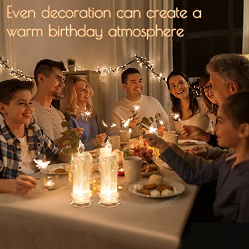 HAIDOLIANG 2 PCS LED Flameless Candles,Fake Candle, Battery Operated Candles/Battery Included for Valentine Bedroom Birthd...