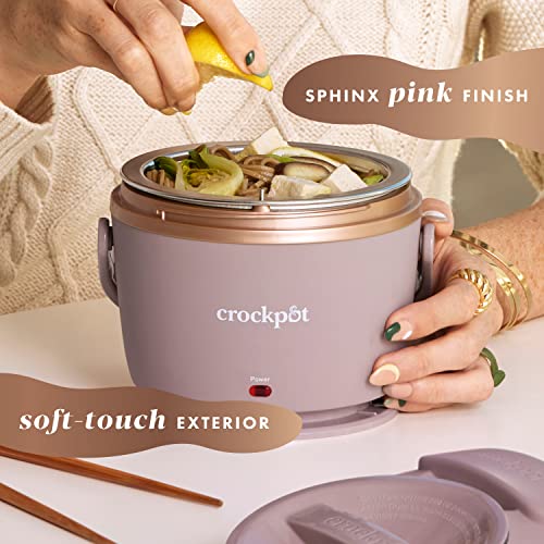 Crock-Pot 20oz Portable Electric Food Warmer, Personal Lunch Box Keeps Food Spill-Free & Warm, Ideal for Travel, Work, Sch...