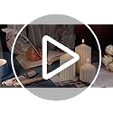 Conelist Set of 3 White Ribbed Pillar Candles Soy Wax Scented Ribbed Candles Includes 2.8, 4.2 and 5.1 Inches Heights Deco...