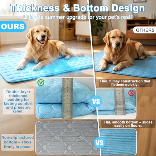 MeiLiMiYu Dog Cooling Mat 2026 Upgraded Arc-Chill Cooling Dog Bed Mat, Washable Pet Cooling Pad (Q-Max>0.4) Cooling Mat fo...