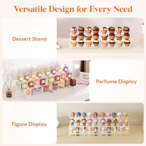 Lifewit Cupcake Stand, Perfume Cologne Organizer, Tool-Free Assembly, Display Riser, Spice Rack, Figurine Holder, Makeup S...
