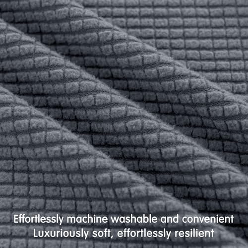 Hokway Large Couch Cushion Covers Stretch Cushion Covers Sofa Seat Cushion Slipcover Protector(Gray, Large)