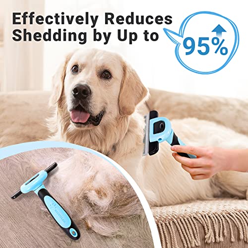 MIU COLOR Pet Grooming Brush, Deshedding Tool for Dogs & Cats, Effectively Reduces Shedding by up to 95% for Short Medium ...