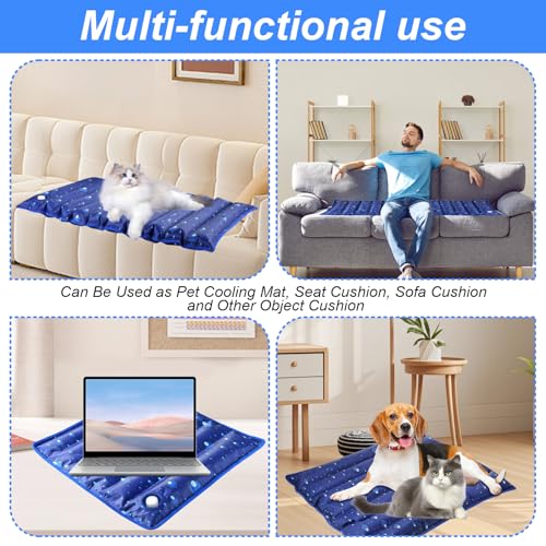 Wensdr Dog Cooling Mat, 35.4" x 18.9", Cooling Mat for Dogs and Cats, Suitable for All Types of Pets, Durable Cooler Fabri...