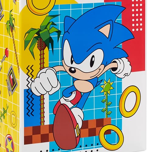 Hallmark Sonic the Hedgehog Gift Bags for Kids, Gamers (2 Bags: 1 Large 13", 1 Extra Large 15") for Birthdays, Back to Sch...