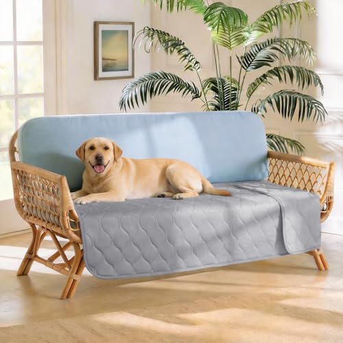 Luciphia Waterproof Cooling Mat for Dogs Couch Cover Q-MAX>0.5, Leakproof Pet Pad Non-Slip Throw Blanket for Cat Puppy Cra...