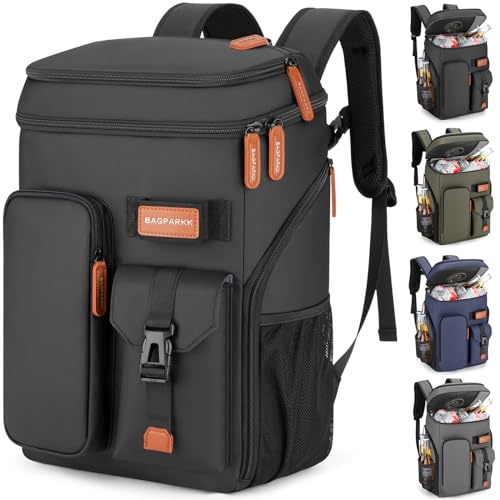 BAGPARKK Insulated Cooler Backpack,33/45 Cans Multifunctional Double Deck Leakproof Cooler Bag with Sternum Strap,Large Ca...