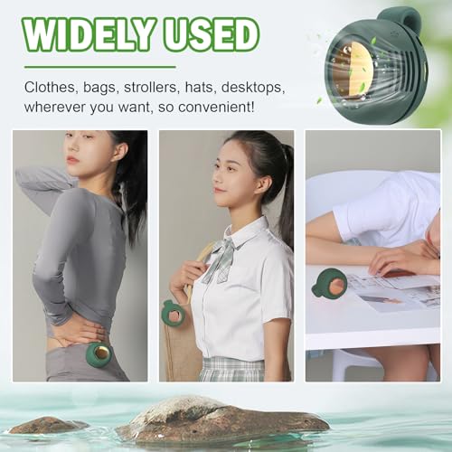 Wshxjzyay Portable Silent Mini Bladeless Fan Clip on, Portable Silent Mini Bladeless Electric Fan, For Outdoor & Travel & ...