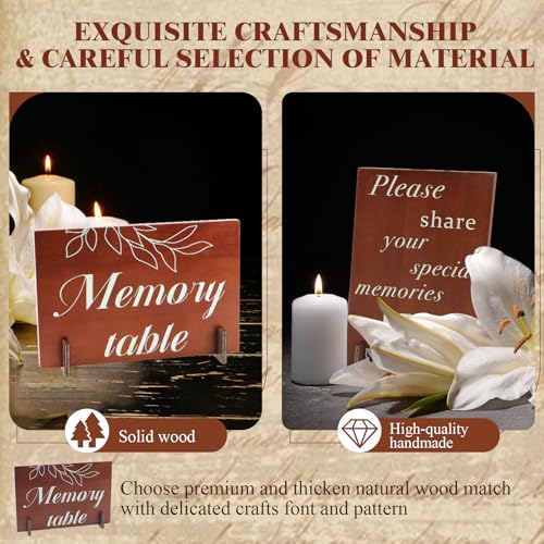 ZYNERY Wooden Memory Keepsake Box for Funeral,115pcs Celebration of Life Memory Cards Set Memorial A Legacy of Love Storag...