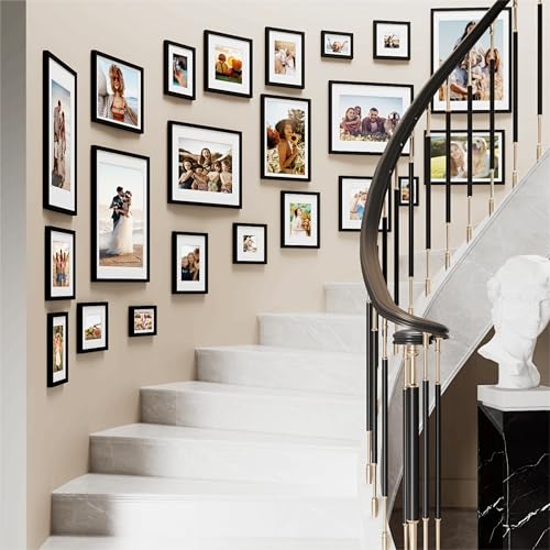 decorUhome 11x14 Picture Frame, Display Pictures 8x10 with Mat or 11x14 without Mat, Wall Mounting Photo Frame, Black, 1 Pack