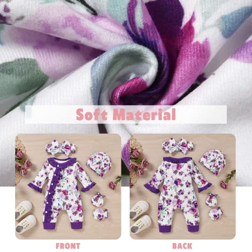 Aalizzwell Baby Girls Romper Outfit Fall Winter Clothes with Accessories