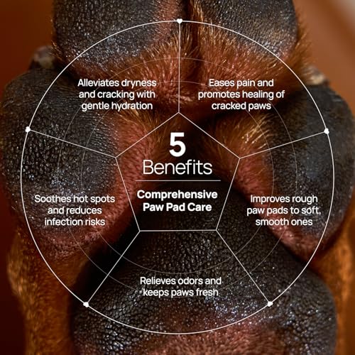HICC PET Dog Paw Balm 0.21 oz Travel Pack for Dogs & Cats, All-Natural Paw Balm Dogs Lick Safe, Moisturizing and Healing D...