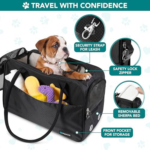 PetAmi Dog Purse Carrier for Small Dogs, Airline Approved Soft Sided Pet Carrier with Pockets, Ventilated Dog Carrying Bag...