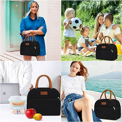 Coobiiya Lunch Box Lunch Bag for Women Men,Reusable Cute Lunch Pail bag,Leakproof,Insulated LunchBox Tote Compact 10L, Coo...