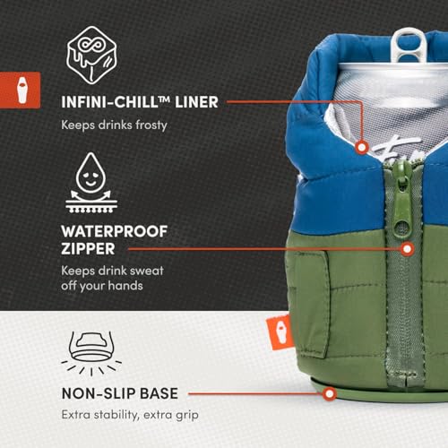 Puffin The Puffy Vest Insulated Can Cooler Sleeve 12oz & 16oz Tall Can - Non Slip Base, Beer Soda Drink Jacket for Cold or...
