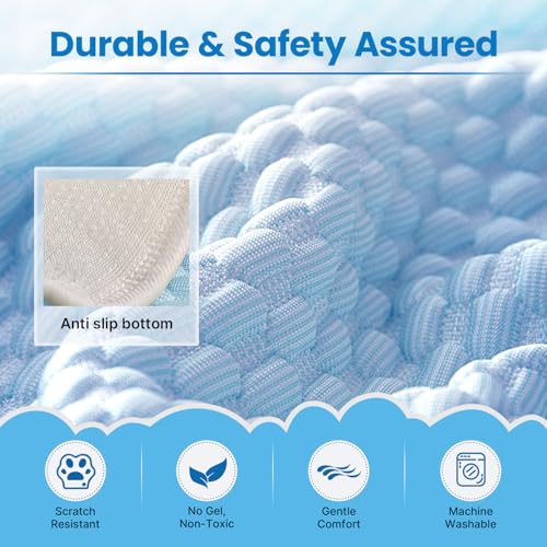 Mora Pets Dog Cooling Mat Instant Self Cooling Pad for Dogs & Cats Breathable Washable Summer Pet Cool Mat Indoor Outdoor,...
