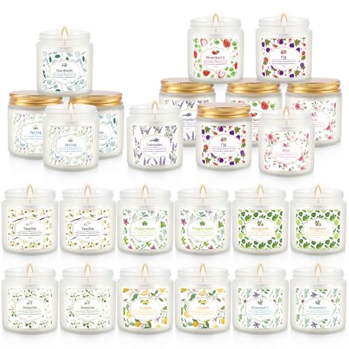 24 Pack Candles for Home Scented Aromatherapy Candles Gifts Set for Women, Natural Soy Wax Candle, 3.5 oz Long Lasting Can...