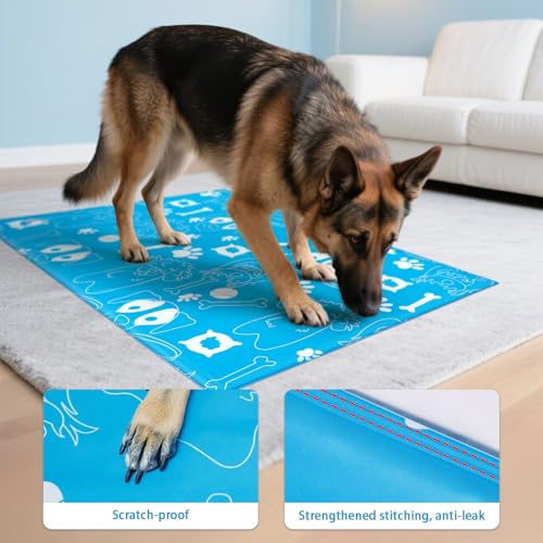 Ownpets Dog Cooling Mat, X-Large 43" x 27" Instant Cooling Pet Pad, Thickened Portable Pet Cool Pad for Dogs and Cats, Lea...