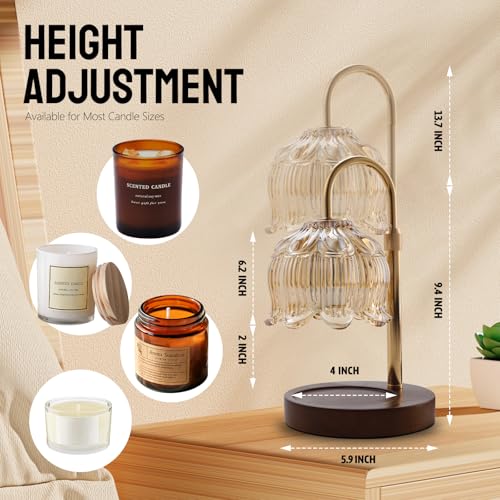 GEEZO Fragrance Candle Warmer Lamp，Electric Candle Warmer with Timer & Dimmer，Mom Christmas Birthday Gifts for Women, Hous...