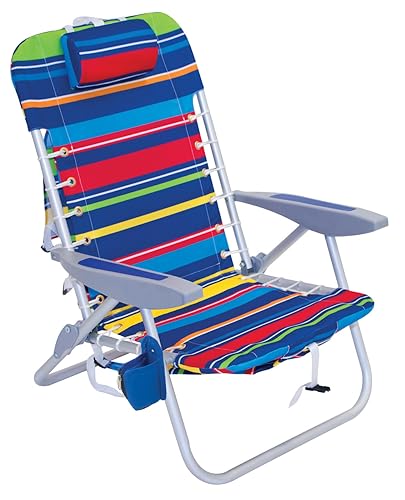 Rio Brands ASC529 4-Position Backpack Lace-Up Suspension Folding Beach Chair